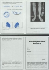 Fussg&auml;ngerschein Scherzartikel Spass Party Beine Laufen Wandern Pass Spazieren