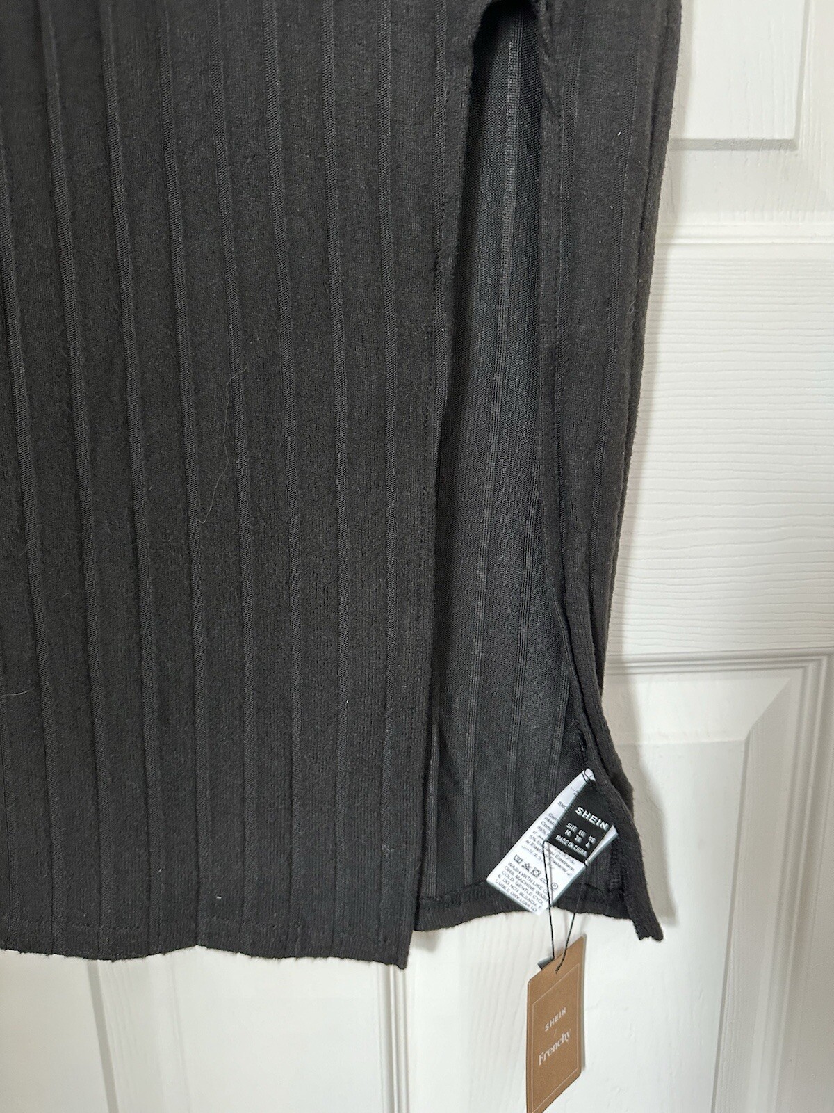 Black Frenchy Style Knitted Dress with Side Split ~ By Shein (Sold Out) ~ Size M image 4