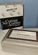 Baby Keepsake music box for January Baby January Birthday gift In Silver