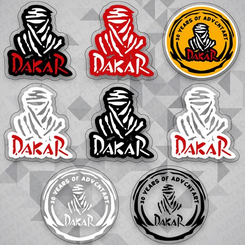 Dakar Rally Racing Sport Car Logo Sticker Vinyl 3D Decal Stripes