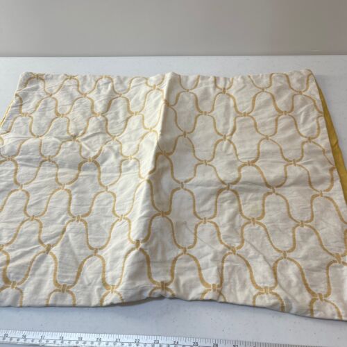 west elm pillowcase standard yellow gold abstract 100% organic cotton