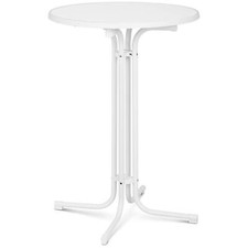 Tavolo Da Bar Pieghevole Tavolino Altro Da Bistro Chiosco Rotondo Ø 80 cm Bianco