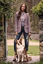NWT LAUREN  RALPH LAUREN RUNWAY HERRINGBONE WOOL BLAZER JACKET BLOG POPULAR $345