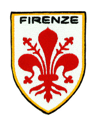 Mini Fanion/drapeau De Voiture Souvenir Avec Blason De Florence (Firenze, Italie)