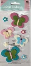 Vintage Jolee's Boutique 3-D PLAYFUL BUTTERFLIES in felt 71274 Fast FREE Ship!