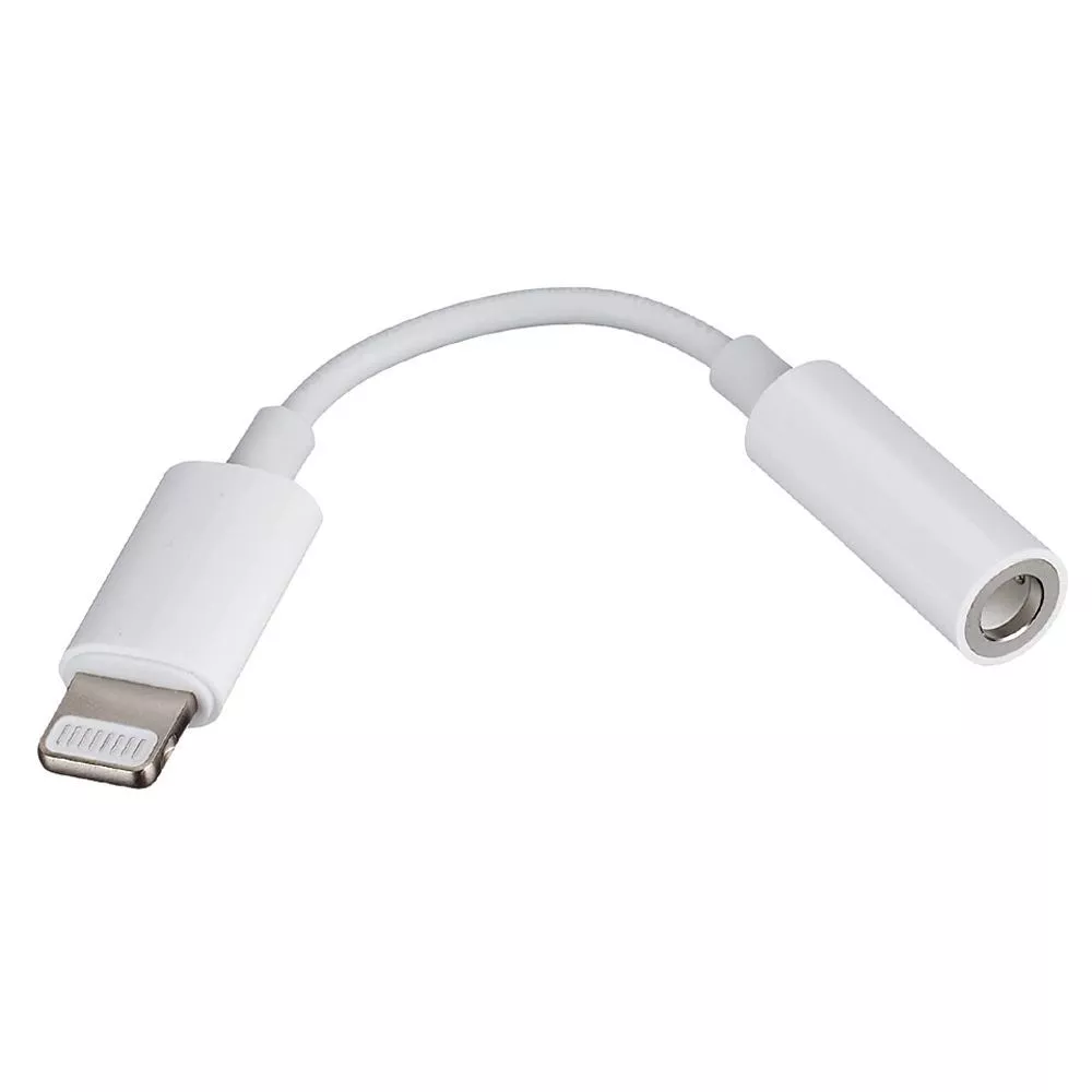 Apple Lightning to 3.5MM headphone jack adapter,Adaptadores,Many Apple  devices do not have the built-in 3.5mm audio port. In order to use audio