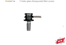 Phoenix ⭐ 14mm Thick Glass Bowl Transparent Black Honeycomb Screen ✨🌟 🎆💥🚀