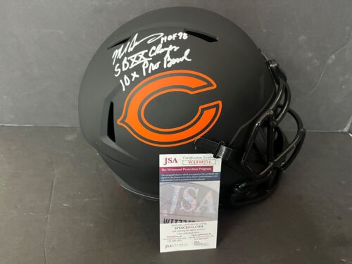 Mike Singletary Bears Signed Eclipse Full Size Helmet JSA COA 3 Inscriptions . - Picture 1 of 1