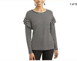 time and tru ruffle sleeve top