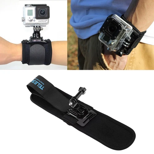 New 360° Wrist Strap Hand Belt With Mount For GoPro Hero 6 5 4 3+ Sports Camera
