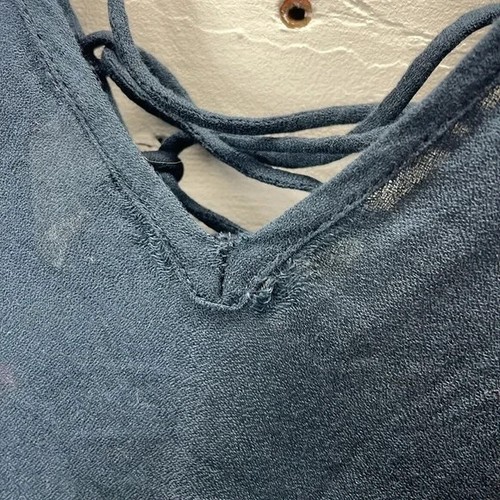 Free People Intimately Aida Embroidered Slip Dress in Navy Size Small - Picture 6 of 6