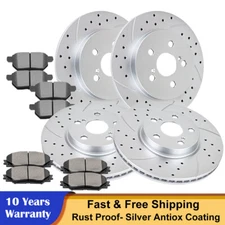 Front Rear Disc Rotors Brake Pads Fit 2009-19 Toyota Corolla Matrix Pontiac Vibe