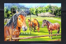 Lithuania 2016 Horse Breed Zhmud Miniature Sheet MNH **