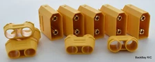 (5) XT90 Male (ESC / Device Side) Lipo Connectors with 4.5MM Bullets / 90+ Amps