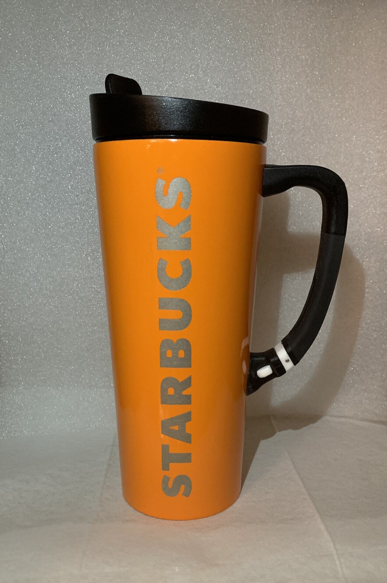 Starbucks Stainless Steel Orange Clip Tumbler Cup 16 Oz