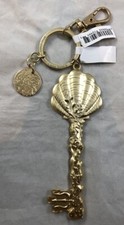 Disney Parks Little Mermaid Ariel Shell Key Keychain Charm WDW - NEW