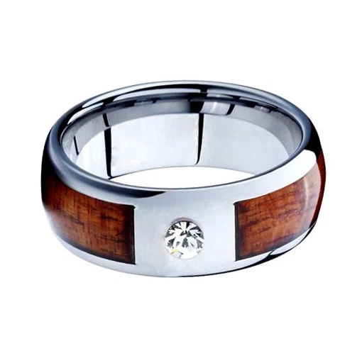 Tungsten solitaire shop engagement rings