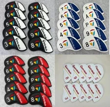 10Pcs Golf Iron Covers Headcover For TaylorMade Multicolor Leather Magnetic