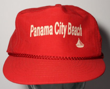 1990s VINTAGE PANAMA CITY BEACH FLORIDA TRUCKER HAT NYLON SAILBOAT GRAPHIC HAT