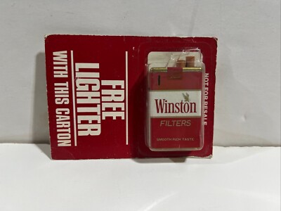 New Sealed Winston 1990 RJ Reynolds Co Tobacco Promo Cigarette Pack Lighter
