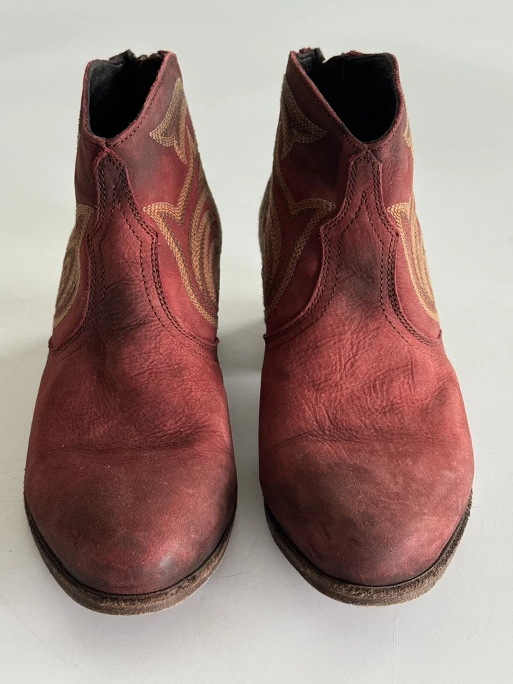 Размер 7 свободы черные ботинки Madison Vegas Rojo лодыжки ковбой ботинок R $220 - Изображение 3 из 4