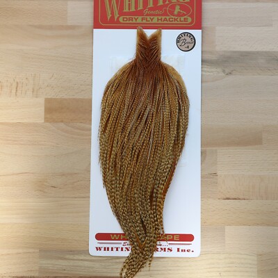 WHITING DRY FLY  Cape Bronze Qualität  Barred Dark Ginger Fliegenbinden