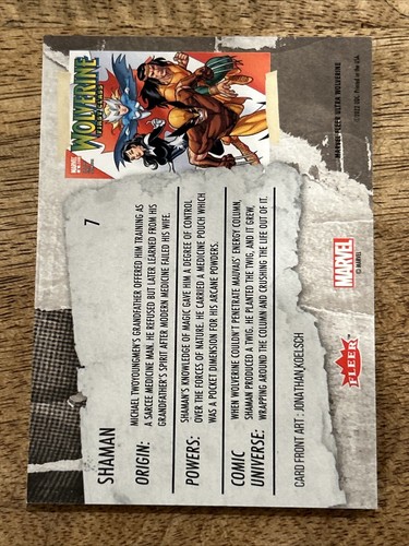 2023 Marvel Fleer Ultra Wolverine #7 Shaman - Picture 2 of 2