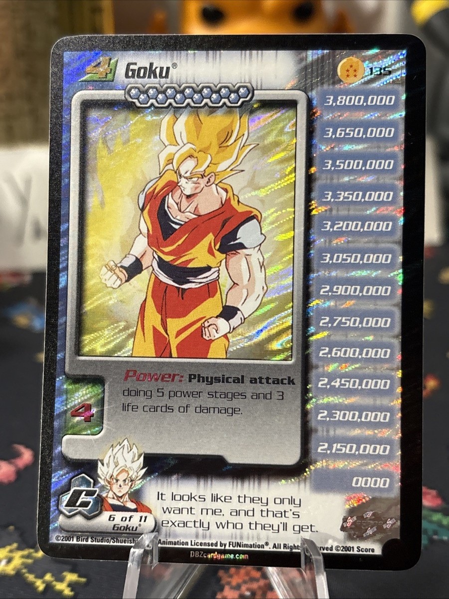 Goku HOLO FOIL 135 DBZ TCG Dragon Ball Z Score CCG 2001 Super