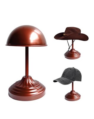Vintage Dome-Shaped Hat Stand - Freestanding Hat Display Rack for Cowboy Hats...
