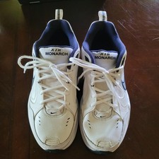 Size 10 - Nike Air Monarch IV White Navy 415445-102