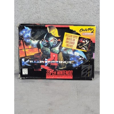 Killer Instinct Nintendo SNES Super NES 1995 Fighting Game Boxed w Killer Cuts