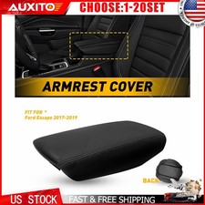 Fit Ford Escape 2017-19 Front Row Center Console Armrest Lid Cover Leather 1-10x Fit Ford Escape 2017-19 Front Row Center Console Armrest Lid Cover Leather 1-10x