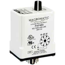 Macromatic Pap480 3 Phase Monitor Relay, Spdt, 480Vac, 8 Pin