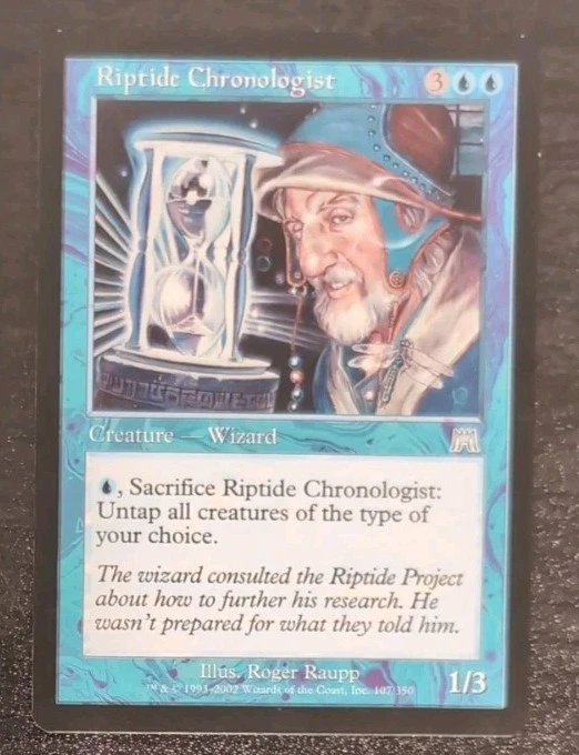 Riptide Chronologist Magic: The Gathering Onslaught Uncommon Card Lightly Played - Image 3 of 3