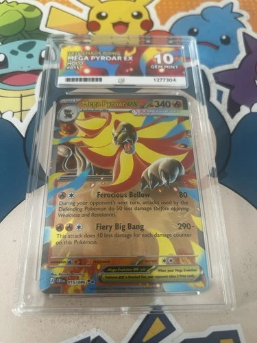 Pokémon TCG Mega Pyroar EX 015/086 Primal Clash Holo English Ace 10 2015