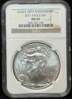 NGC MS69 2011 American Silver Eagle One Dollar Silver Coin -128
