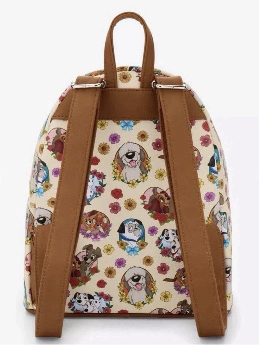 Loungefly Disney Dogs Flower Hearts Mini Backpack NEW with  display picture 2