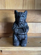 Vintage Cast Iron Bear Bank, Good condition, original finish.