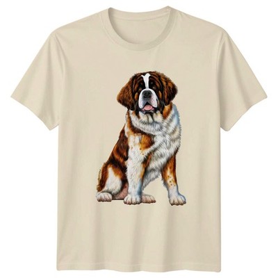 Bernhardiner Hund Tiere Grafik Tee Herren T-Shirt Damen Tee Canine