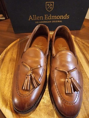Allen Edmonds Acheson Mens 6.5 E Walnut Tassel Loafers Dress Shoes USA EUC