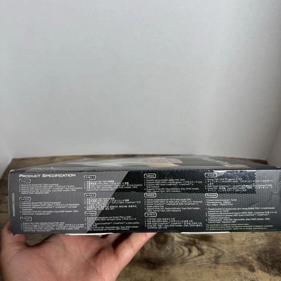 ASRock Motherboard FM2/AMD A75 FCH/DDR3/SATA3&USB3.0/A&V&GbE/ATX, FM2A75 PRO4 - Image 4 of 4