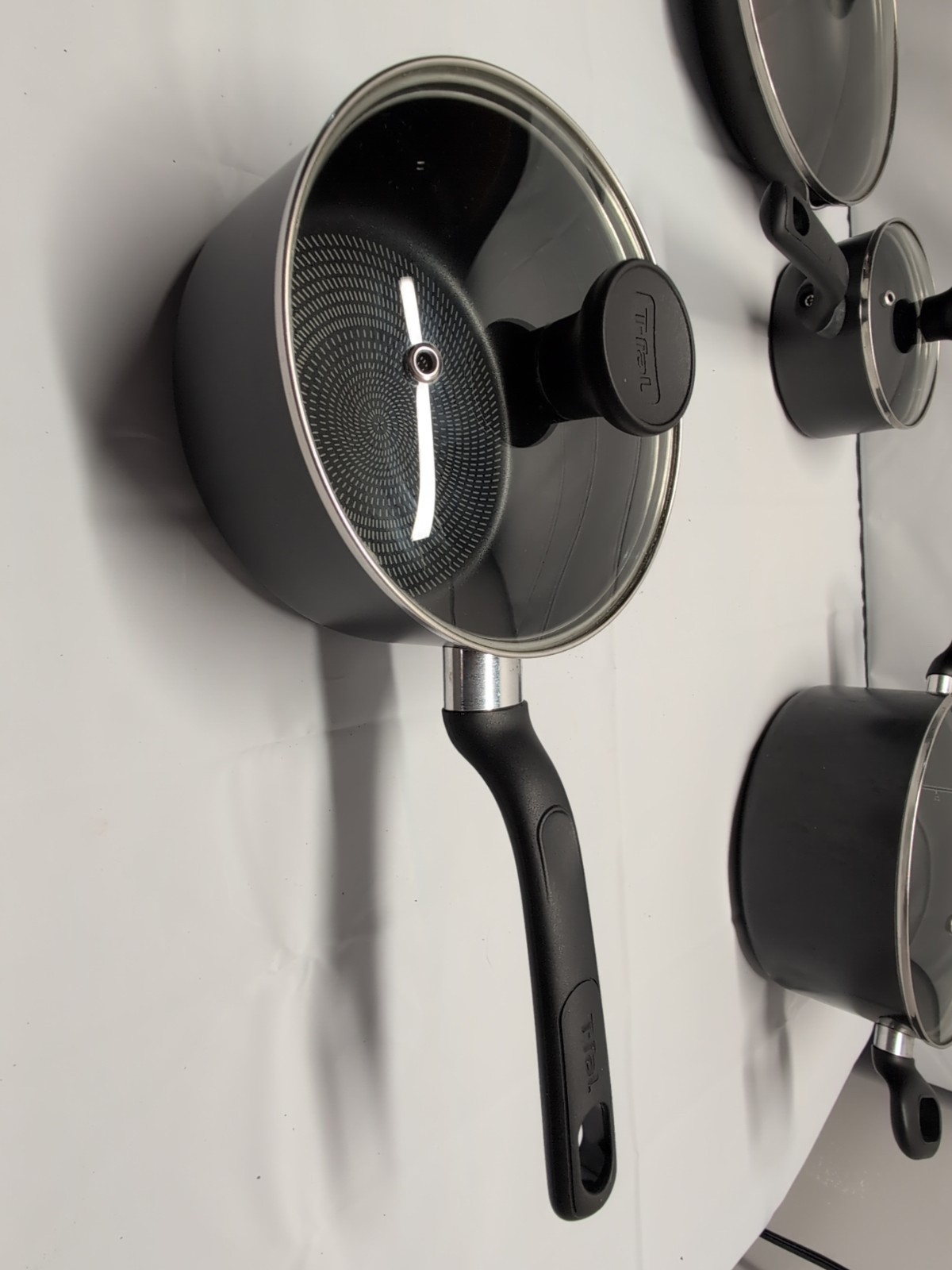 T-fal Cookware Set Nonstick Inside and Out 9 Piece Gray