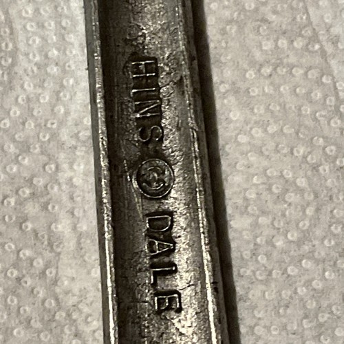 HINS DALE Chrome Vanadium Steel Wrench 3/4 And 5/8 Combo Vintage