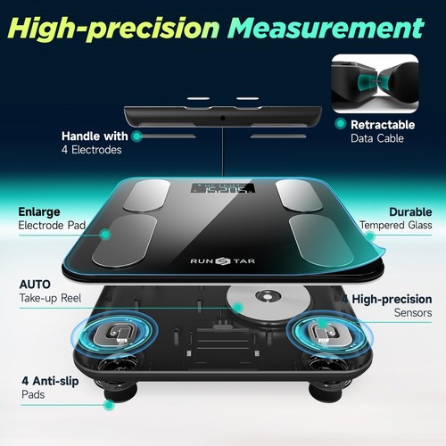 Scale for Body Weight and Fat, BMI Muscle Mass to 28 Measurements, FSA or HSA... - Picture 4 of 7