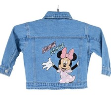 Disney Baby Minnie Mouse 100 Cotton Light Wash Denim Jacket 12M Toddler Girl