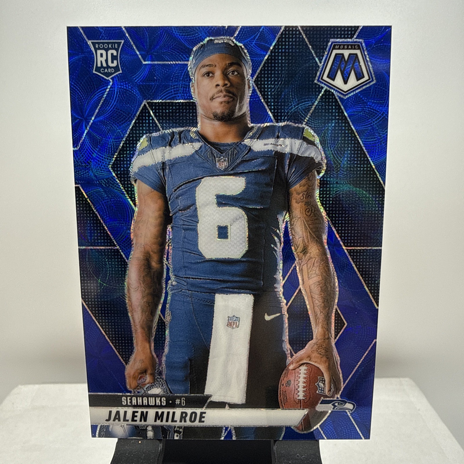 2025 Blue Scope Mosaic Jalen Milroe RC #283 Prizm Image Variation SP Seahawks
