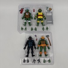 NO BOX     NECA Teenage Mutant Ninja Turtles Cartoon Stump Wrestling 7  4pk