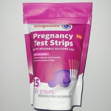 Walgreens Pregnancy Test Strips 25 Ct w/ Reusable Silicone Cup Sealed EXP 2028