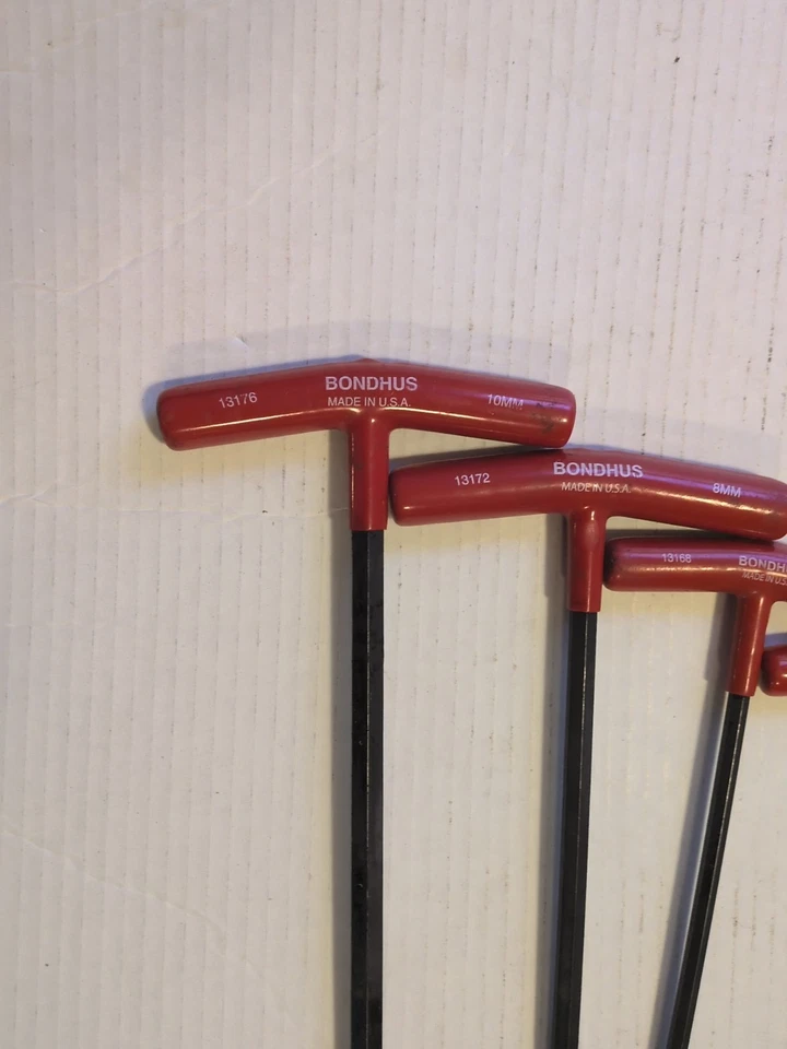 Bondhus T Handle Hex Wrench Set Metric MADE IN USA T-Handle - Image 2 of 4