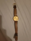 Vintage Seiko SQ Men's Day Date Quartz Watch One Jewel Stainless Steel Gold Dial